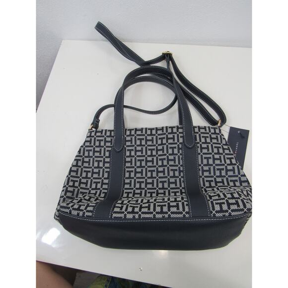 NWT Tommy Hilfiger Women's Fashion Monogram Small Bowler Bag - Light Stone/Tommy - Picture 5 of 9